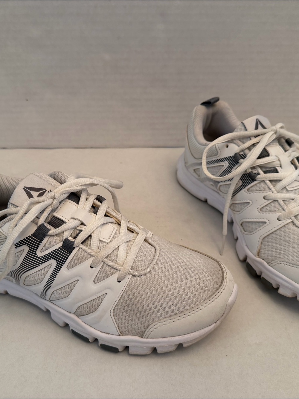 Reebok White Mesh Training Shoes with Subtle Gray Accents